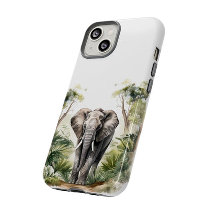 Serene Jungle Elephant Mobile Cover – Watercolor Wildlife Design