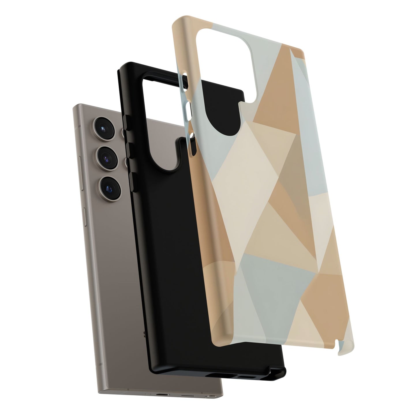 Neutral Geometrical Triangular Abstract Pattern
