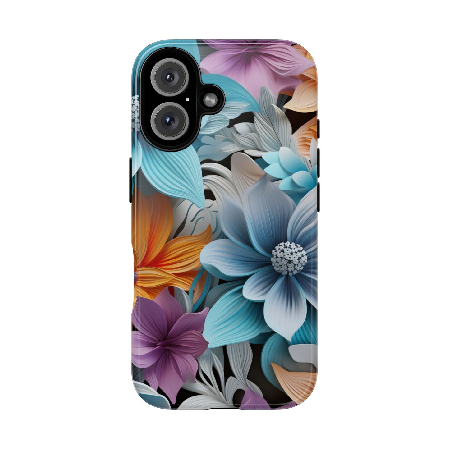 Elegant 3D Floral Bloom Mobile Case – Vivid & Artistic