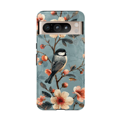 Floral Bird Phone Case - Elegant Nature-Inspired Cover for iPhone, Samsung & Google Pixel