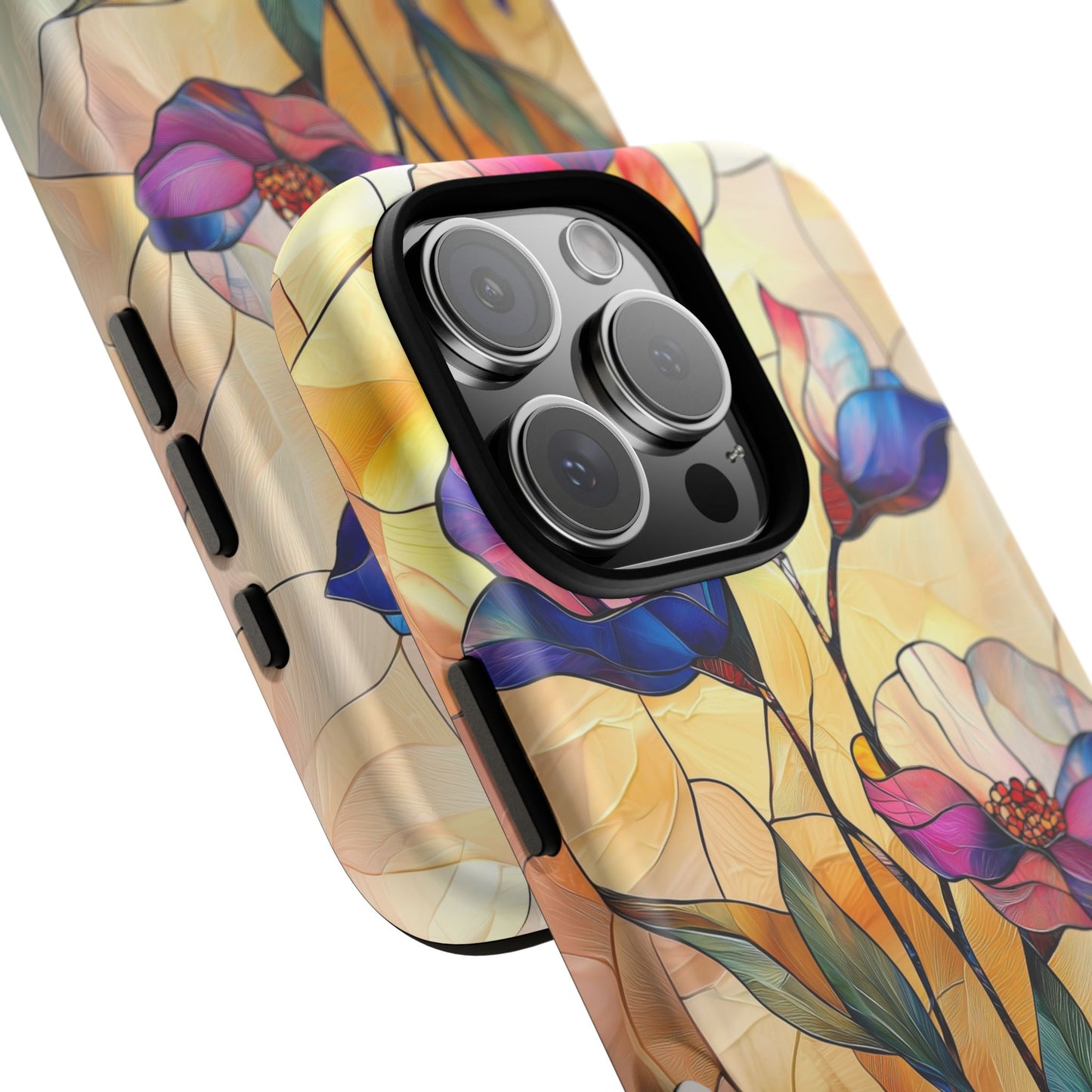 Pastel Garden – Dreamlike Stained Glass Phone Case for iPhone, Samsung & Pixel