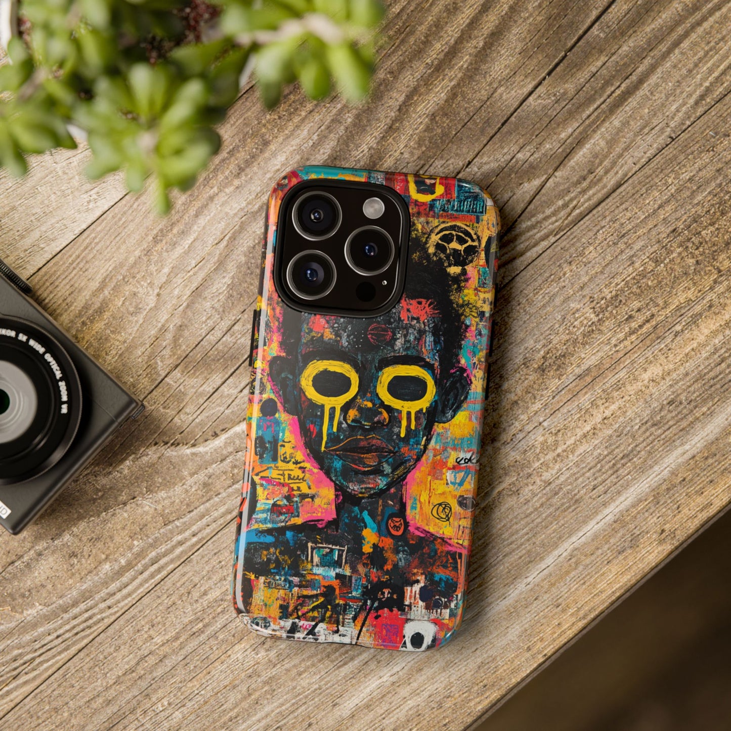 Basquiat Artwork Phone Case – Unique Graffiti Design– iPhone, Samsung & Google Pixel Cover - Artistic Painting Case, Art Lover Gift