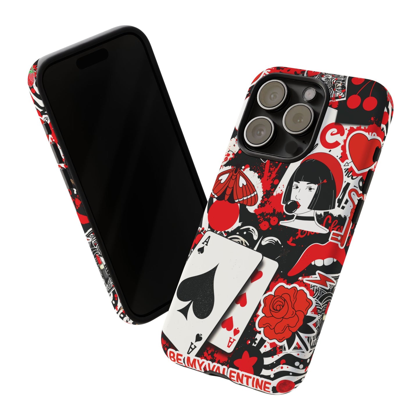 Bold Red & Black Ace Card Phone Case