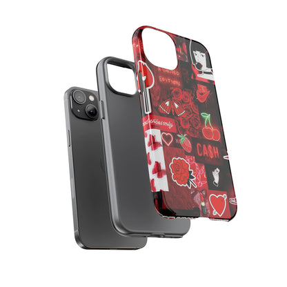 Red Pop Art Neon Vibes Phone Case