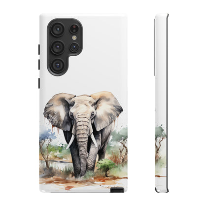 Safari Watercolor Elephant Mobile Cover – Artistic Wildlife Design