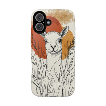 Hello Sunshine: The Llama in the Tall Grass Phone Case for iPhone, Samsung & Pixel