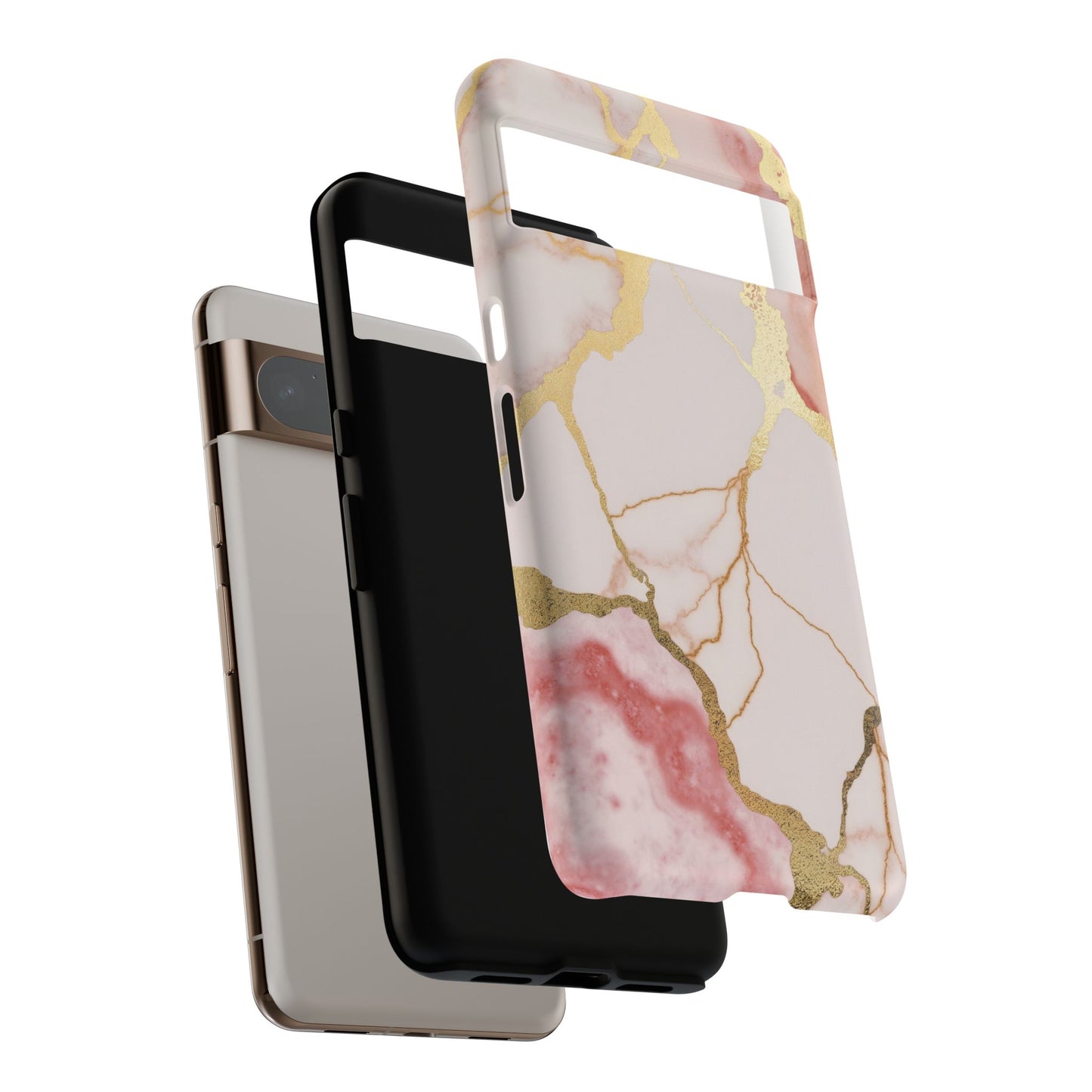 Beautiful Pink Minimal Marble Case Design