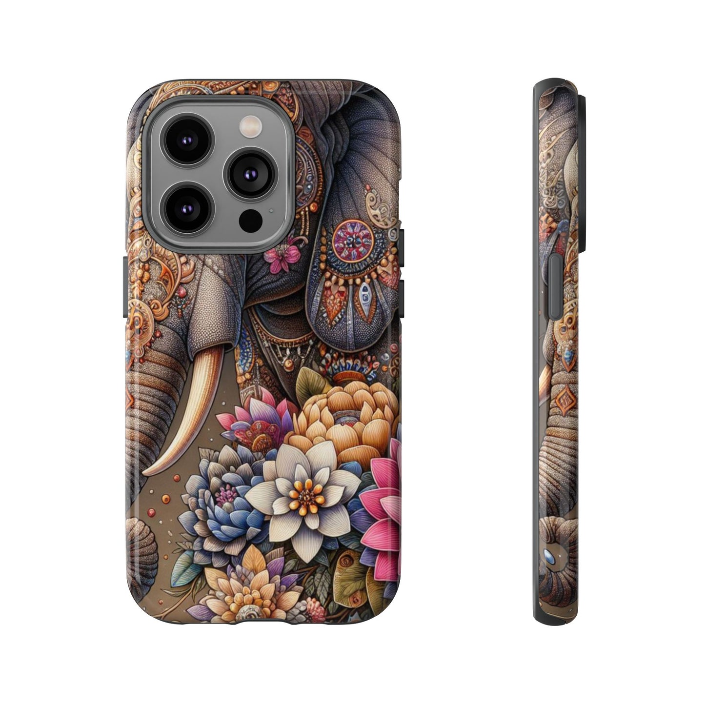 Royal Ornate Elephant Mobile Cover – Luxurious Bohemian Art