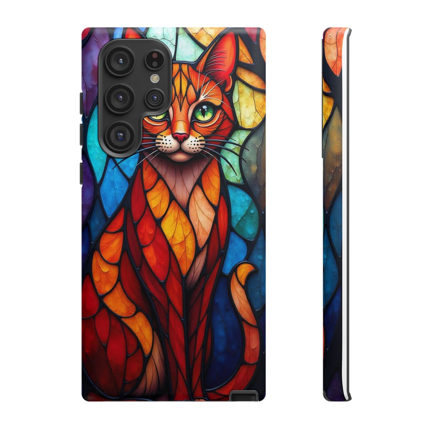 Geometric Cat: Colorful Abstract Portrait
