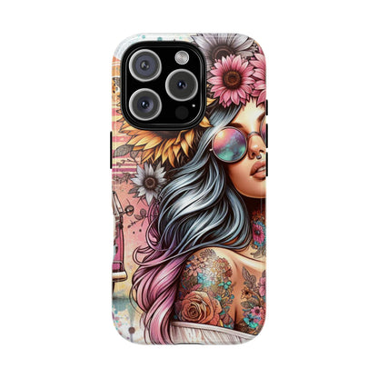 Retro Boho Wanderer – Sunflower Hippie Van Mobile Cover