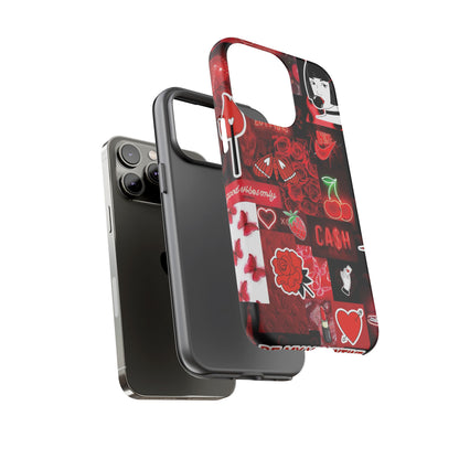 Red Pop Art Neon Vibes Phone Case