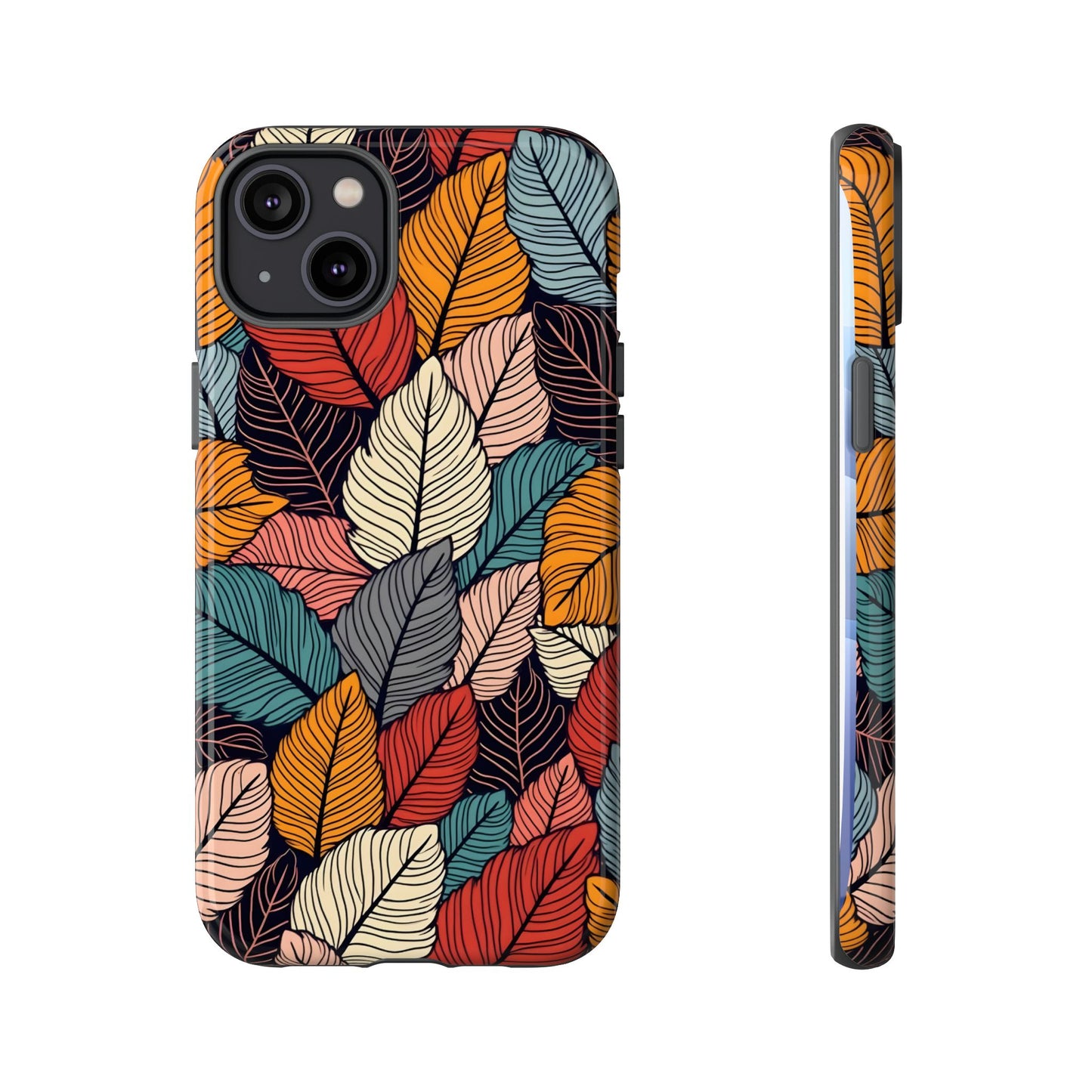 Colorful Abstract Leaves Pattern Design