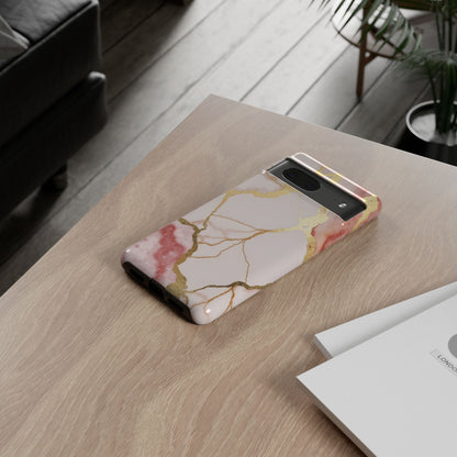Beautiful Pink Minimal Marble Case Design