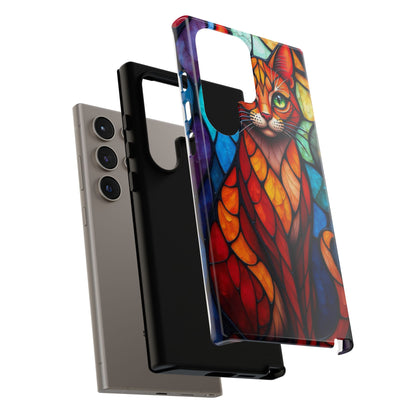 Geometric Cat: Colorful Abstract Portrait