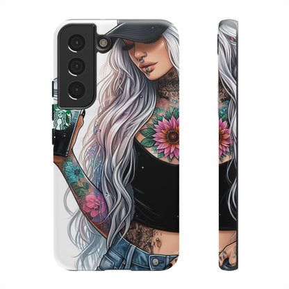 Tattooed Coffee Queen – Edgy Urban Aesthetic Mobile Cover