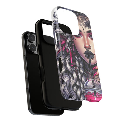 Icy Rebel – Silver Dreads & Edgy Street Chic Mobile Cover