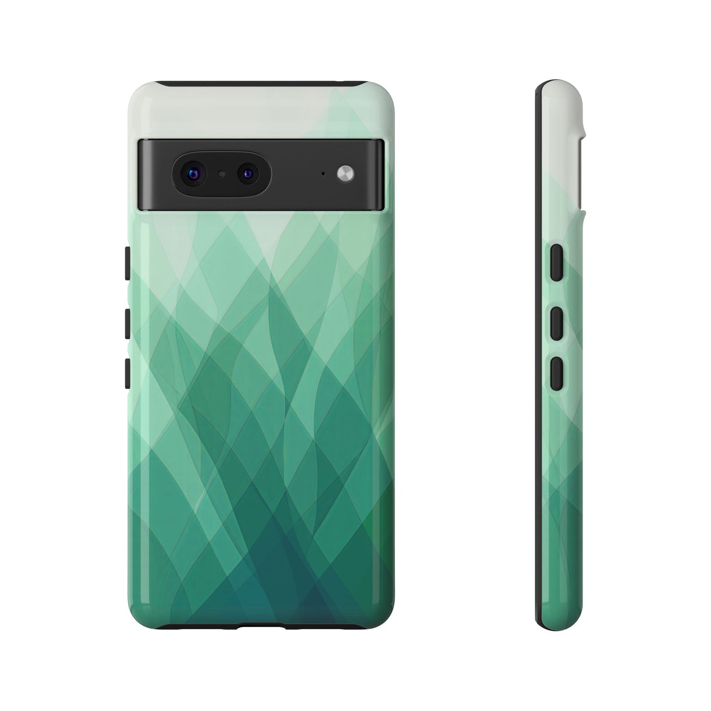 Verdant Flow – Abstract Green Wave Phone Case for iPhone, Samsung & Pixel
