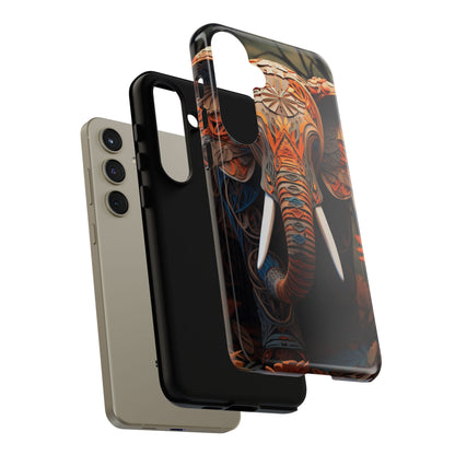 Elegant Artistic Elephant Mobile Cover – Intricate Paper-Cut Design