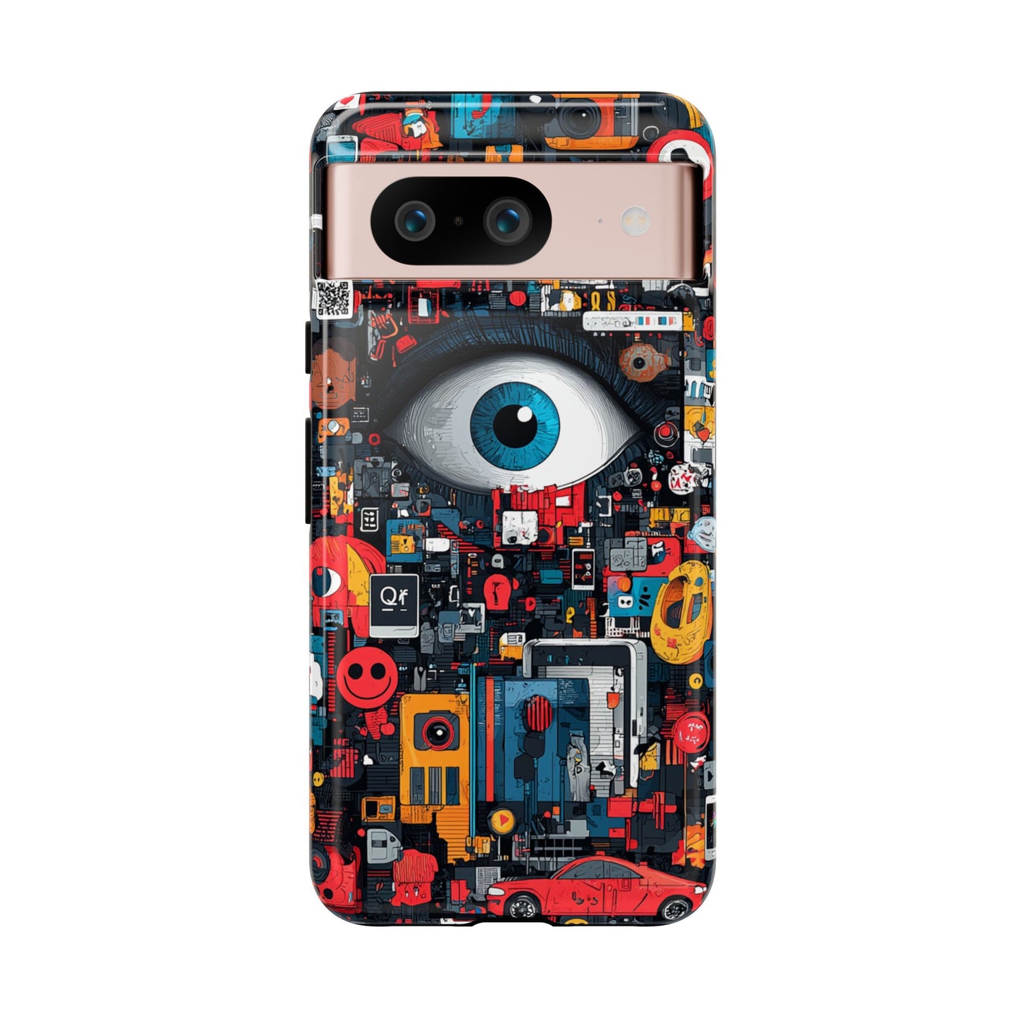 Contemporary Art Phone Case – Basquiat Graffiti Cover - iPhone, Samsung & Google Pixel Cover - Artistic Painting Case,  Art Lover Gift
