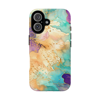 Golden Aura Abstract Watercolor Mobile Case
