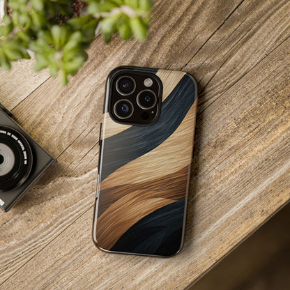 Metallic Black & Gold Zebra Stripes Phone Case for iPhone, Samsung & Google Pixel