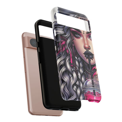 Icy Rebel – Silver Dreads & Edgy Street Chic Mobile Cover