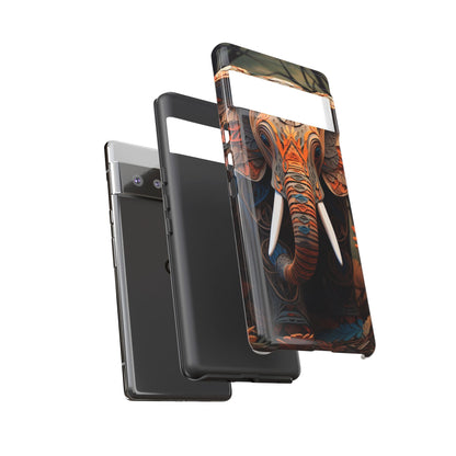 Elegant Artistic Elephant Mobile Cover – Intricate Paper-Cut Design