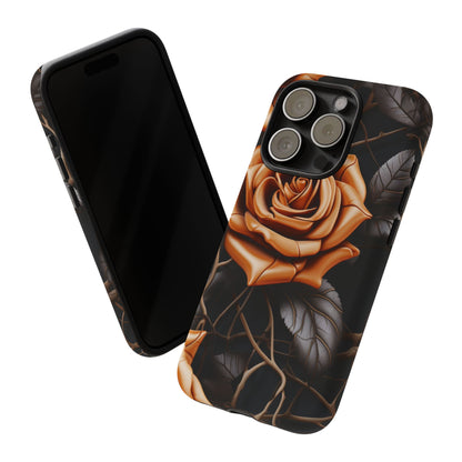 Midnight Gold Rose Mobile Case