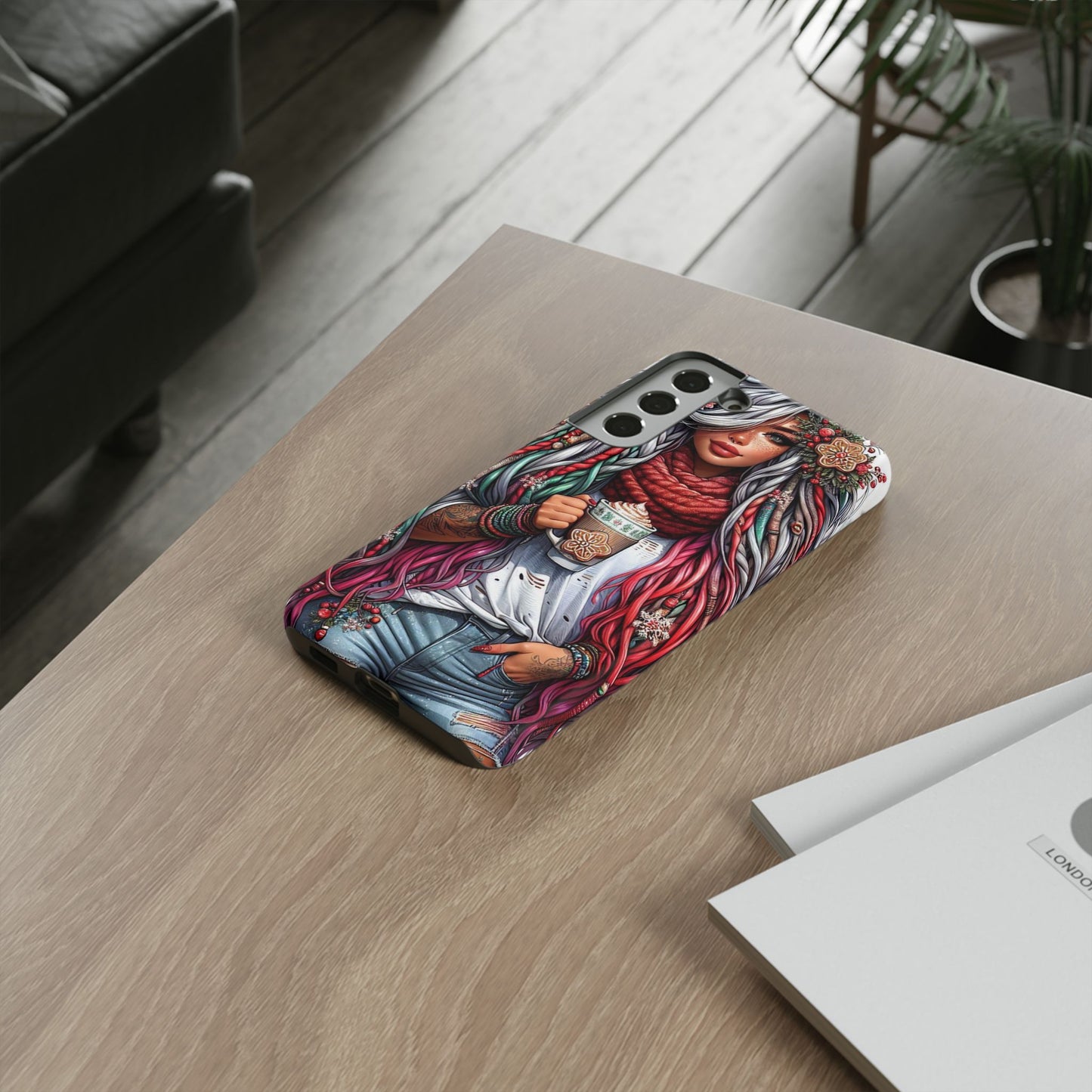 Boho Winter Queen – Cozy Dreads & Holiday Vibes Mobile Cover