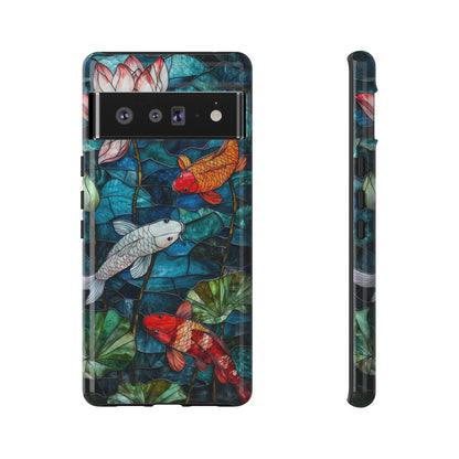 Lotus Serenity" – Koi Pond Stained Glass Case or iPhone, Samsung & Pixel