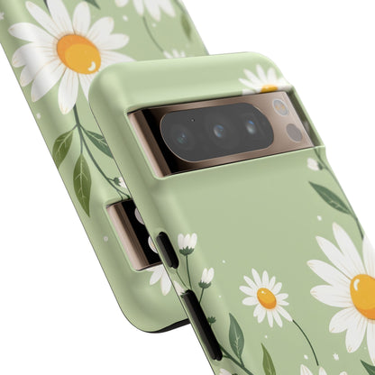 Green Floral Case, Daisy Pattern Design, Iphone Case Design, Perfect Gift For Her