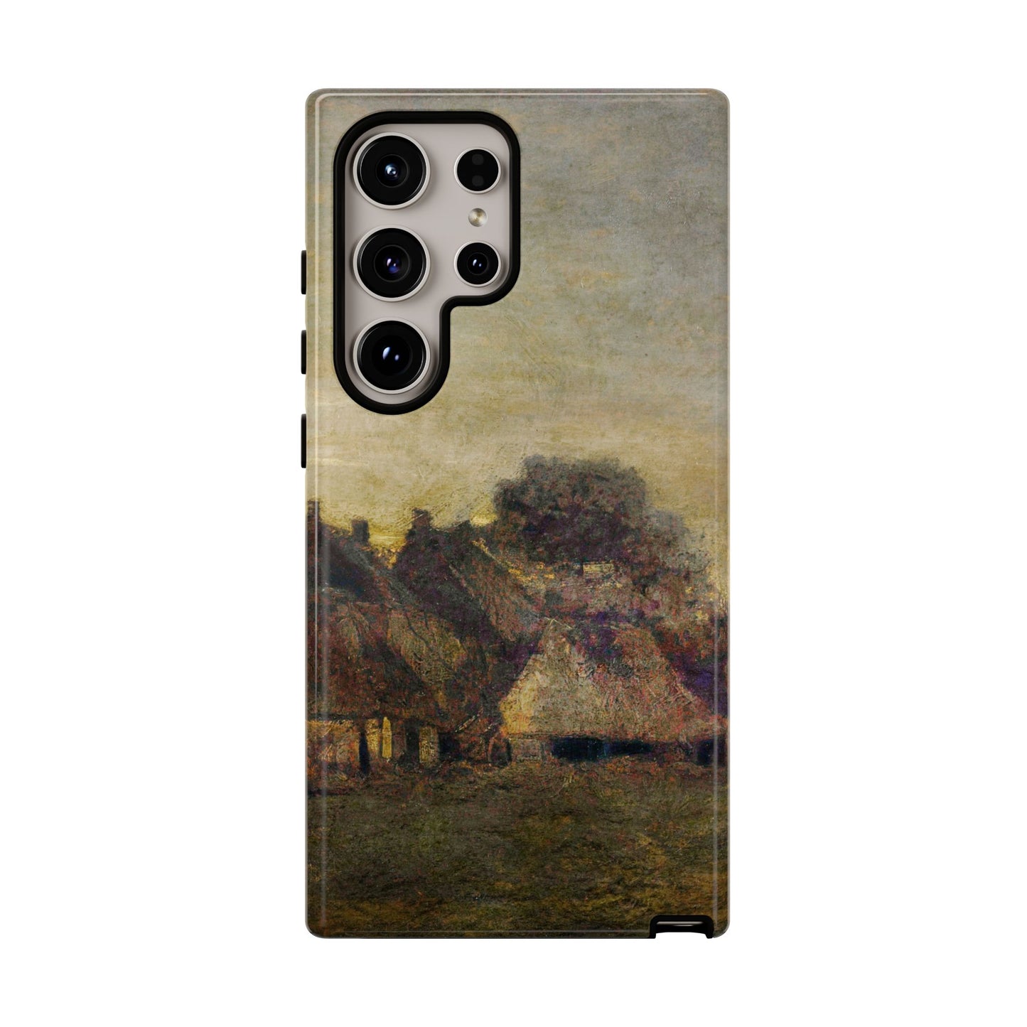 Van Gogh Village Painting Phone Case - iPhone, Samsung, Pixel - Artistic Starry Night Cover, Gift for Art Lovers
