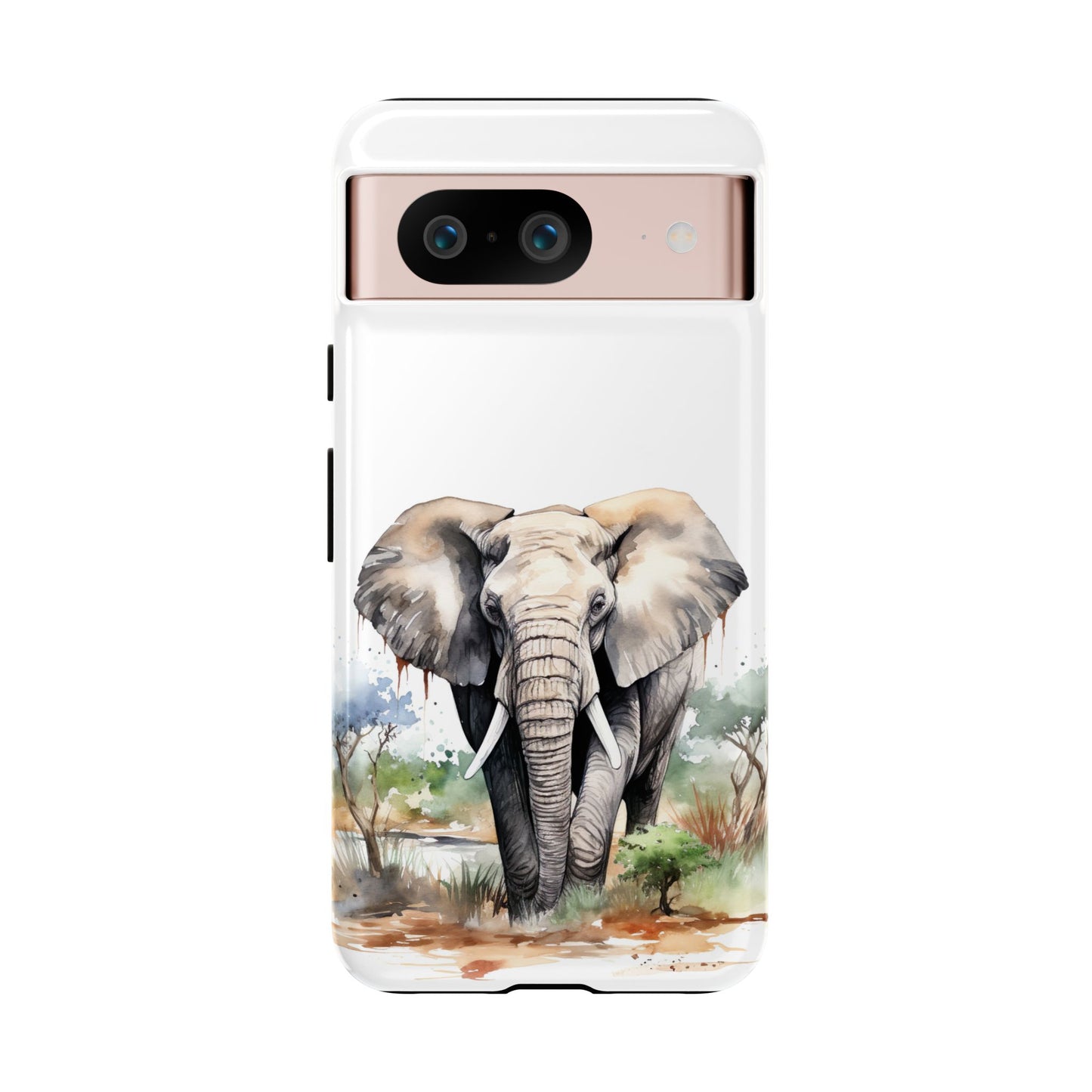 Safari Watercolor Elephant Mobile Cover – Artistic Wildlife Design
