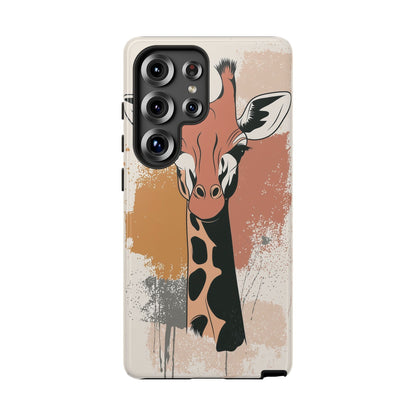 Tall & Graceful: Giraffe Splatter Art Phone Case for iPhone, Samsung & Pixel