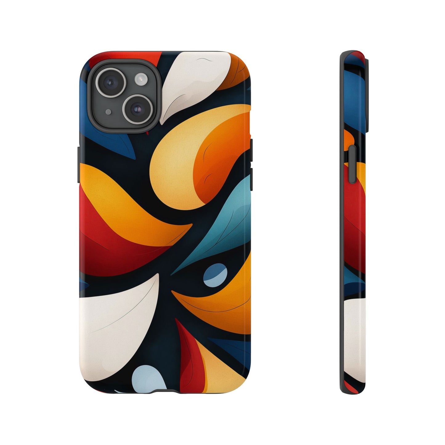 Petal Drift – Modern Abstract Leaf Pattern Phone Case for iPhone, Samsung & Pixel