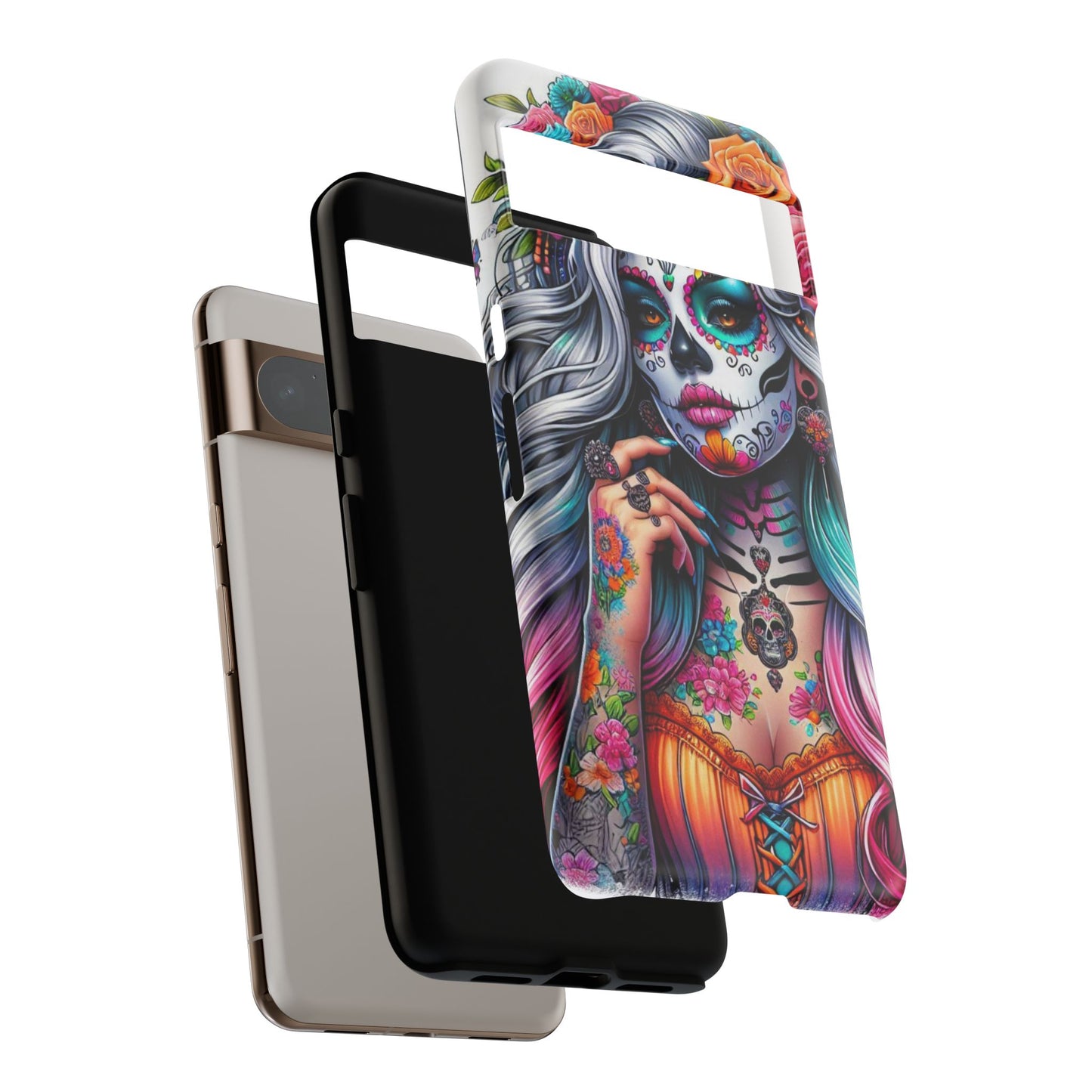 Sugar Skull Goddess – Día de los Muertos Floral Queen Mobile Cover