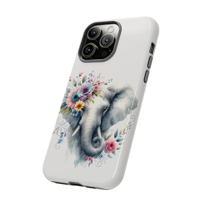 Floral Elephant Mobile Cover – Elegant Watercolor Art