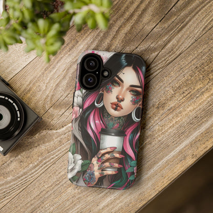 Tattooed Coffee Lover Art Mobile Case