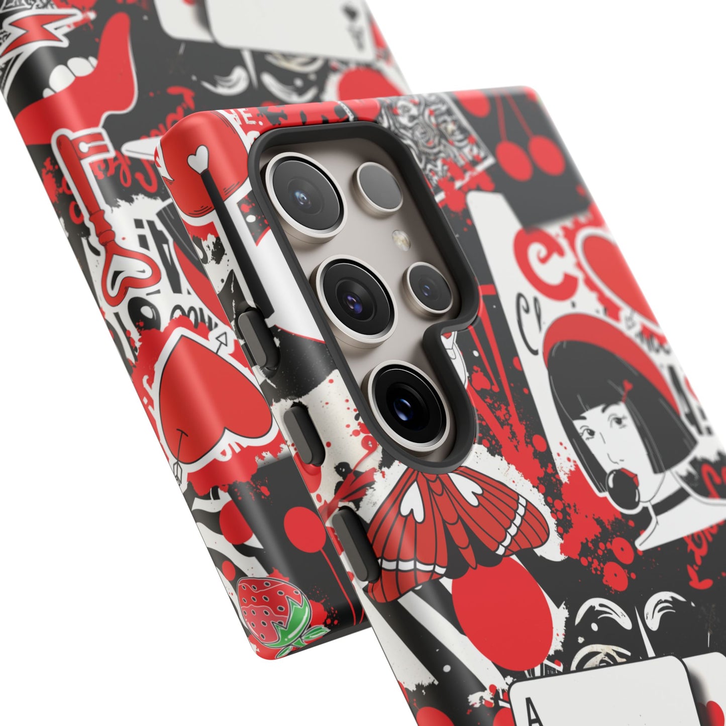 Bold Red & Black Ace Card Phone Case