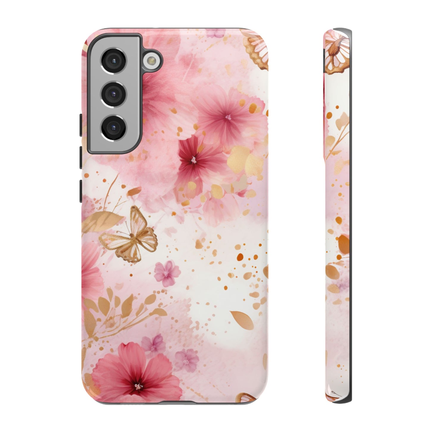 Blush Elegance Floral Mobile Case
