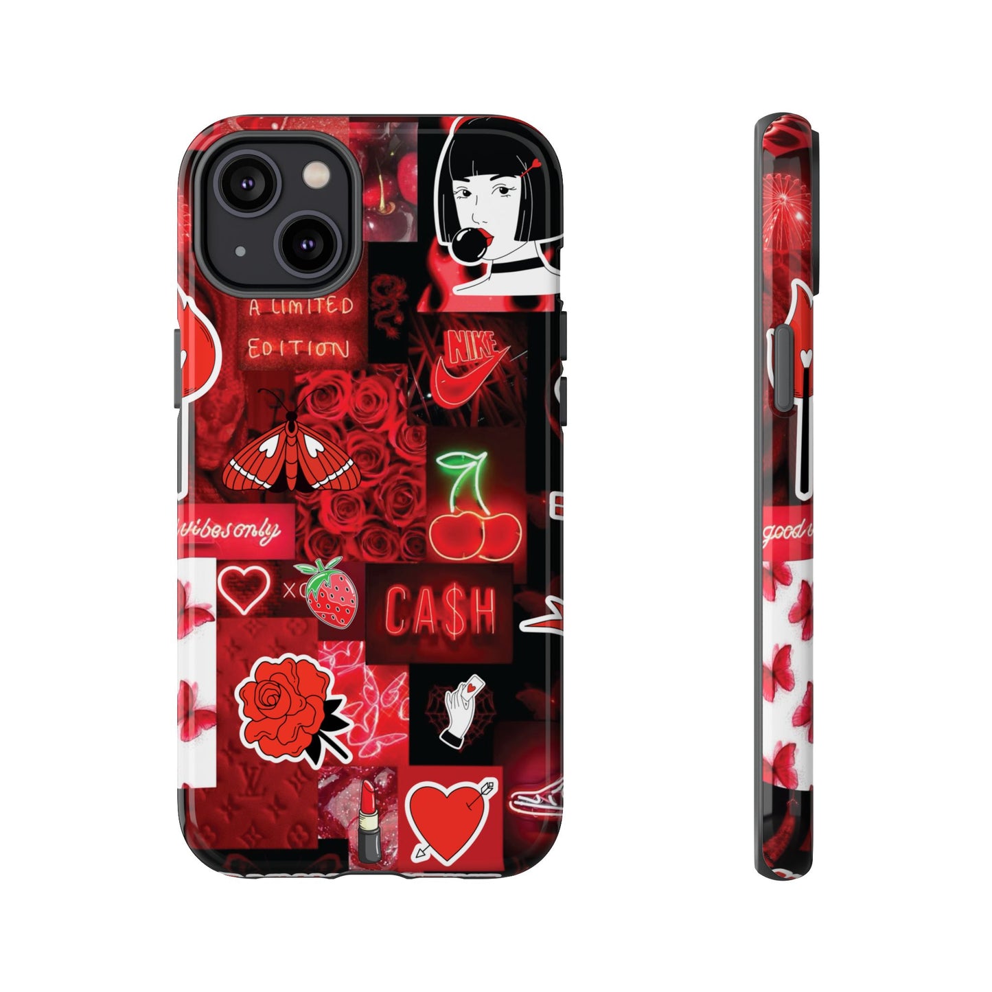 Red Pop Art Neon Vibes Phone Case