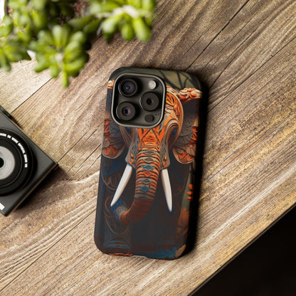 Elegant Artistic Elephant Mobile Cover – Intricate Paper-Cut Design