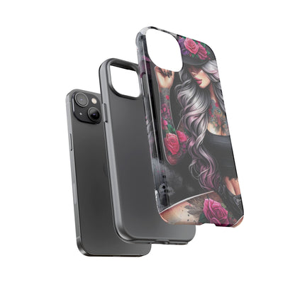 Ink & Roses – Edgy Floral Rebel Mobile Cover