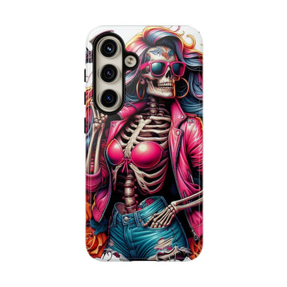 Neon Bones – Retro Skeleton & Vibrant Punk Aesthetic Mobile Cover