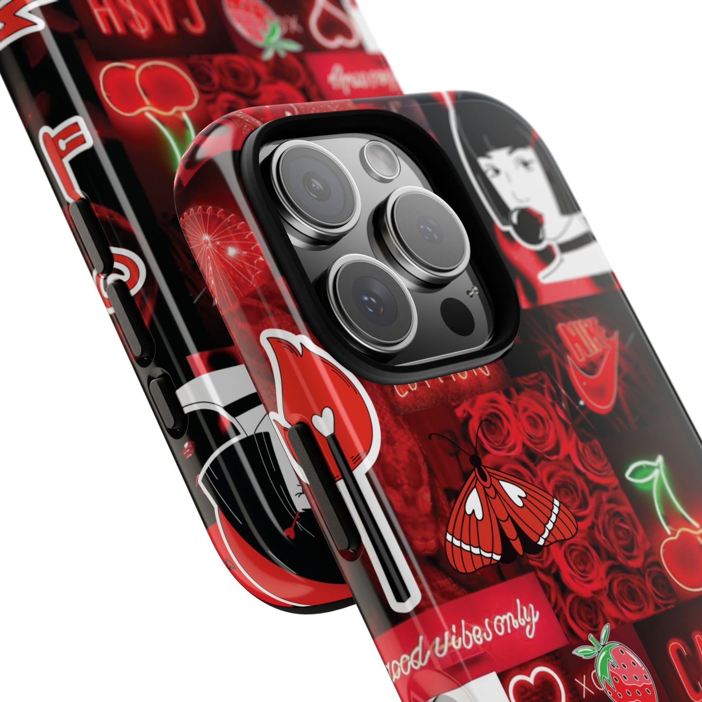 Red Pop Art Neon Vibes Phone Case