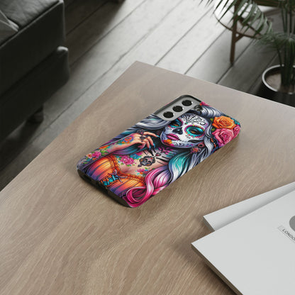 Sugar Skull Goddess – Día de los Muertos Floral Queen Mobile Cover