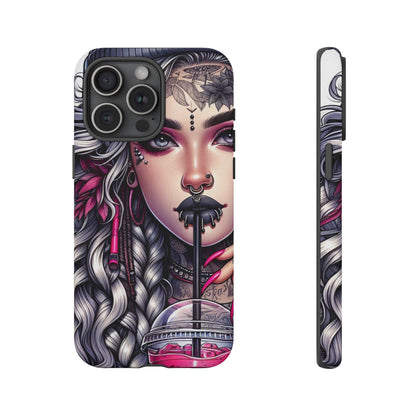 Icy Rebel – Silver Dreads & Edgy Street Chic Mobile Cover