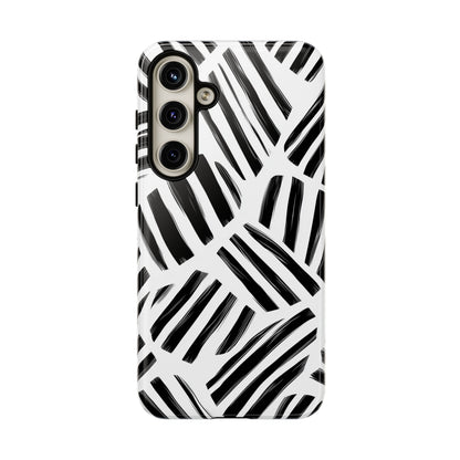 Sleek Noir Striped Phone Case for iPhone, google Pixel & Samsung