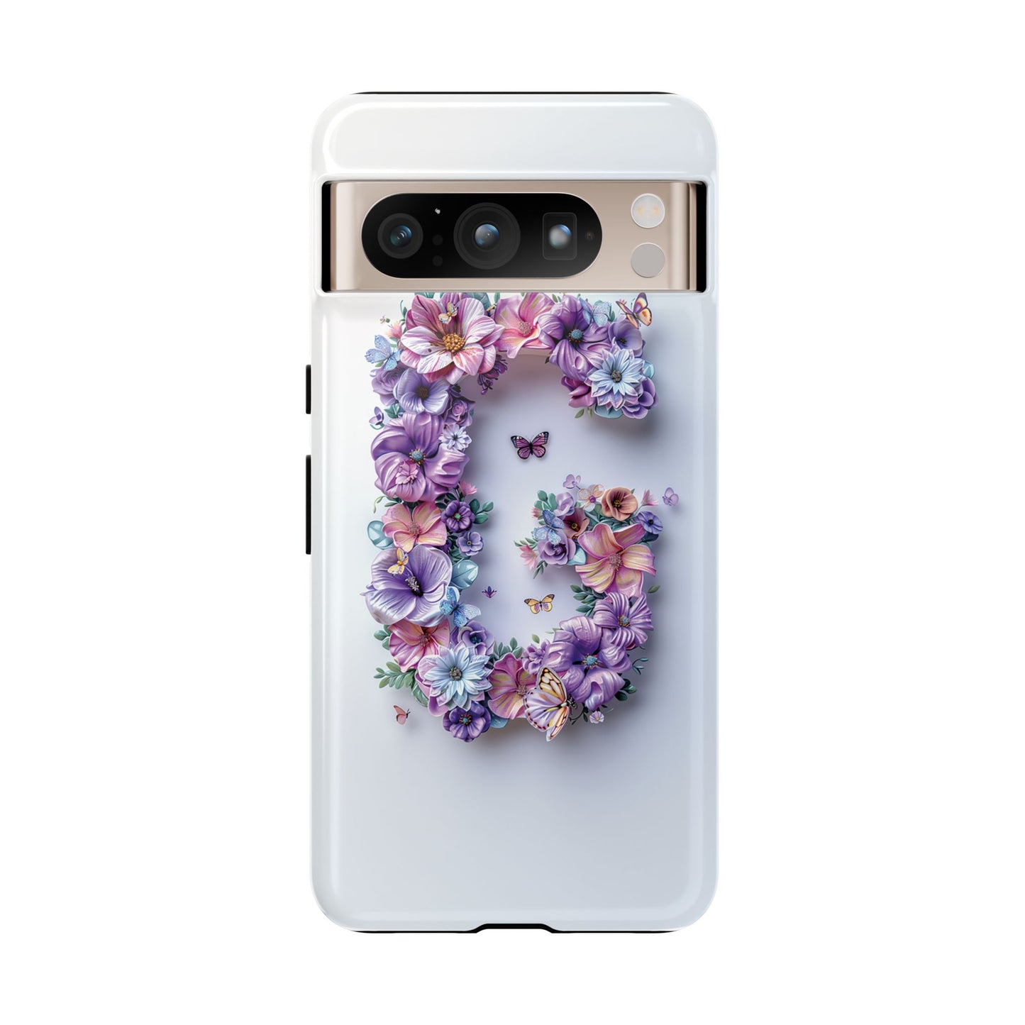 Floral Letter G Phone Case – Personalized Aesthetic Cover for iPhone, Samsung & Google Pixel