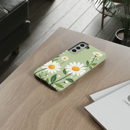 Green Floral Case, Daisy Pattern Design, Iphone Case Design, Perfect Gift For Her